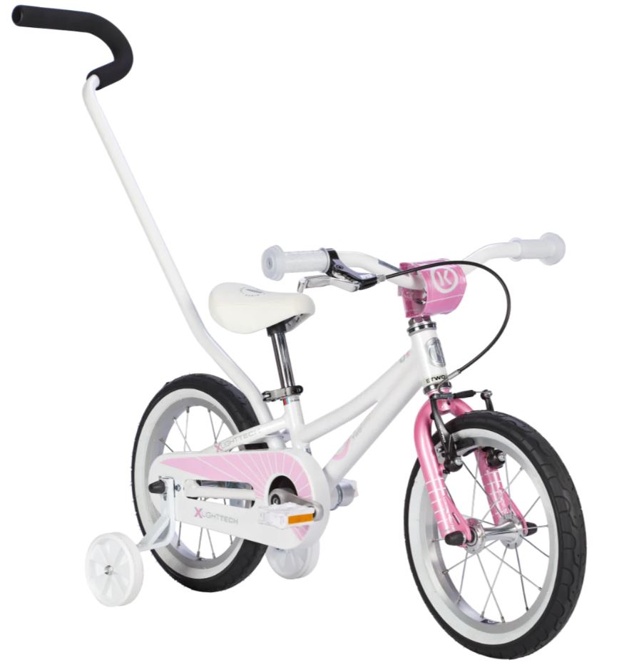 Byk E250 14" - Inc Training Wheels & Handle - (white / Pretty Pink)