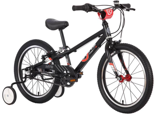 Byk E350 Mtb 18 Inc Training Wheels Single Speed black Red