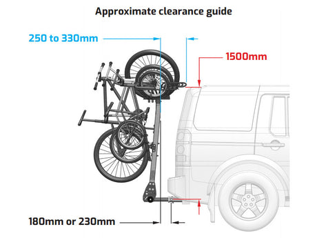 Grip Sport Versa 1.4 Vertical Bike Rack (lights And 7 Pin Flat Plug Incl) (50mm Hitch Only)