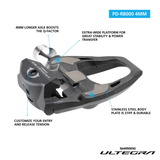 Shimano Pedals - Ultegra Road Spd-sl - Pd-r8000 Pedals