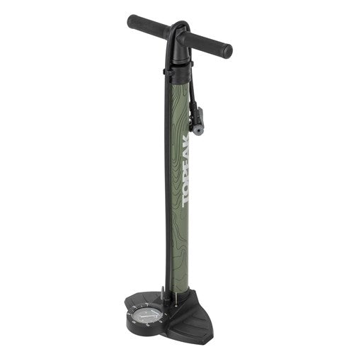 Topeak Floorpump - Joeblow Mountain 2 - High Volume With Dual Head & Guage - Green