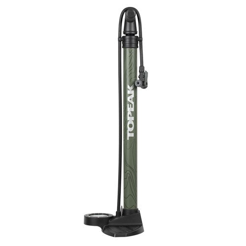 Topeak Floorpump - Joeblow Mountain 2 - High Volume With Dual Head & Guage - Green