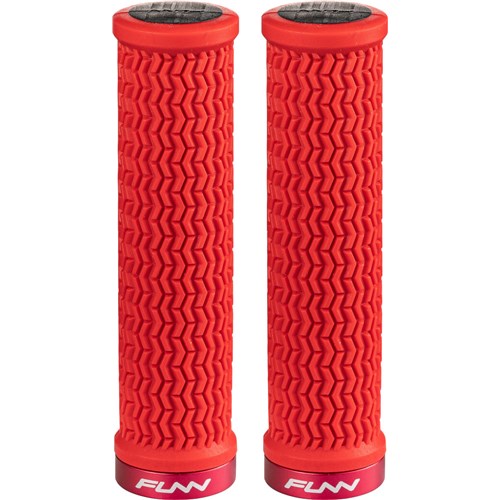 Funn - Grips - Holeshot - Onesided Lock - Triple Fin - 30.5mm - Red [cl:red]