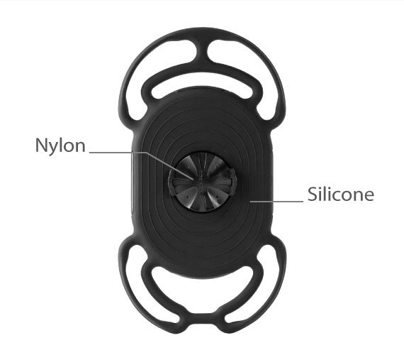 Bone Iphone Holder - Silicone Bike Tie Connect - Garmin Kit - Fits Phone 4.7" To 7.2" Inch - Black