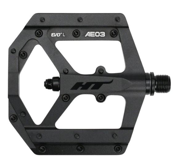 Ht Pedals Ae03 Flat Alloy Cromoly [cl:stealth Black]