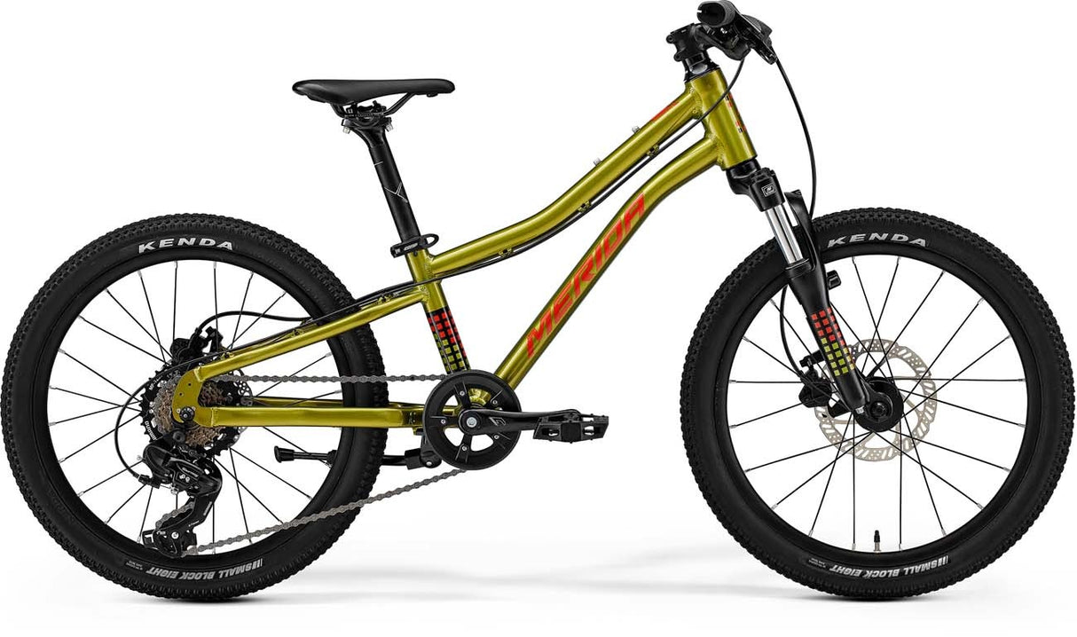 Merida 2025 Matts J20 I3 - (20" Junior Mtb) Fall Green / Orange Decal 