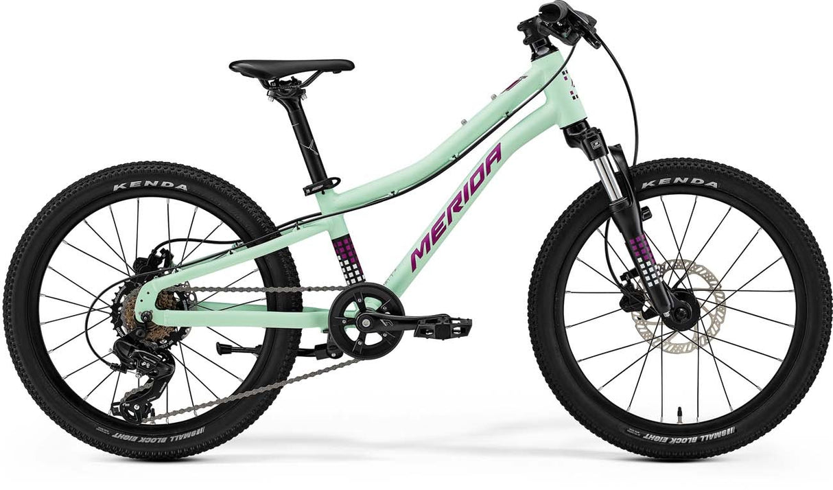 Merida 2025 Matts J20 I3 - (20" Junior Mtb) Matte Mint With Purple Decal 