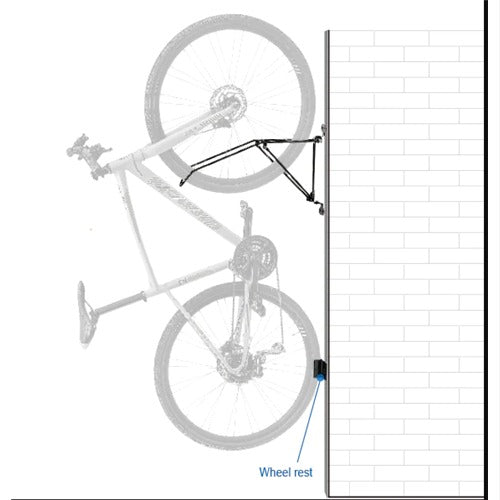 Ibera Roll-on Vertical Bike Storage Hanger - 20" - 29" Wheels Up To 2.5 Tyre Width - Folds Away & Pivots