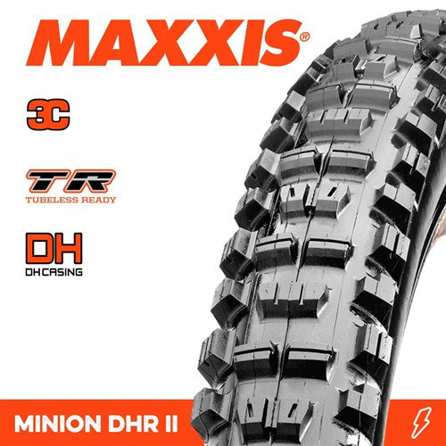 Maxxis Tyre Minion Dhr 29" Tubeless Ready +e-25 Rated [tp:2.40" Dh 3c Maxxgrip]