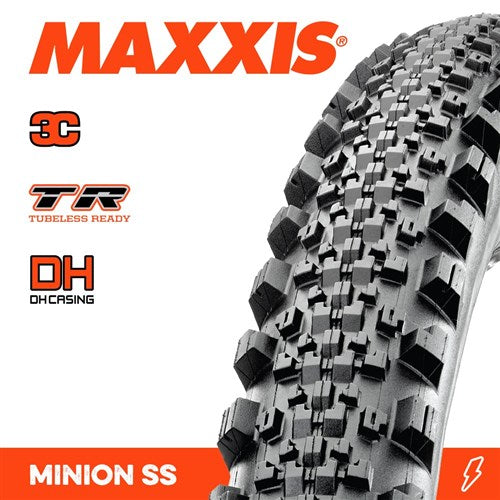 Maxxis Tyre Minion Ss 29" Tubeless Ready - Semi Slick [tp:2.50" Dh 3c Maxxgrip]