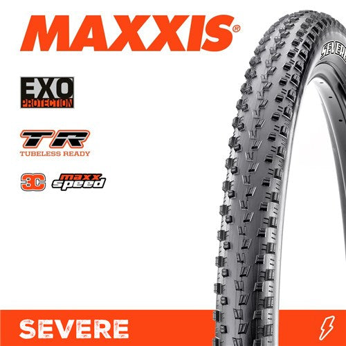 Maxxis Tyre Severe 29" Tubeless Ready - 120 Tpi + E25 Rated [tp:2.25 Exo 3c Maxxspeed]