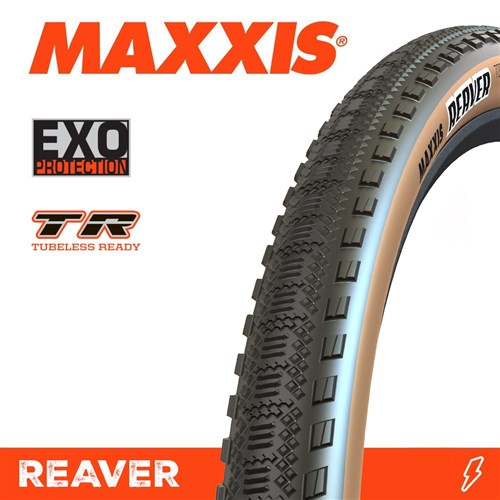 Maxxis Tyre Reaver 700c X 40c - Exo Tubeless Ready - Tan Wall