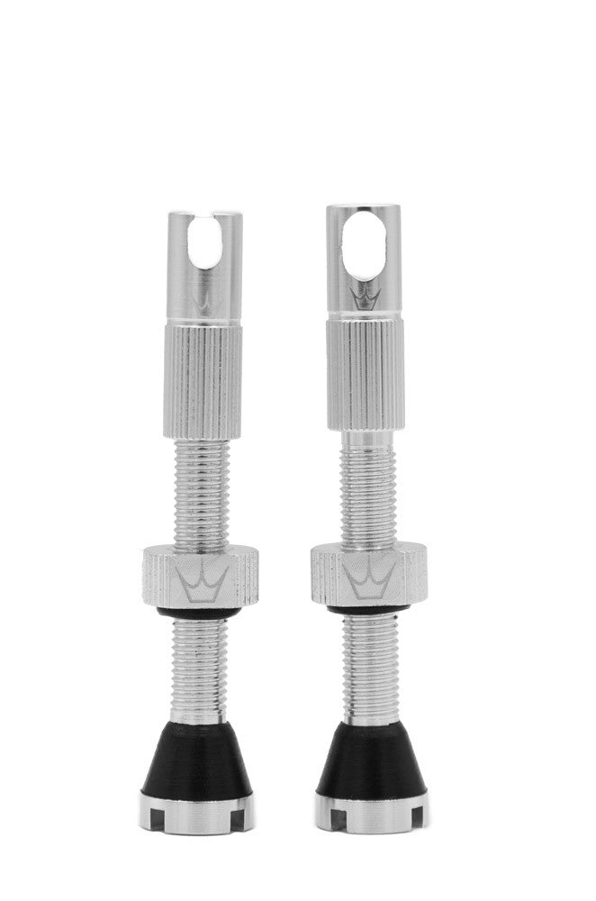 Peatys Chris King - Mk2 Tubeless Valves (pair) 42mm [cl:silver]