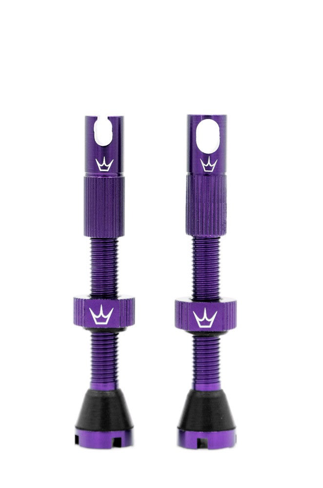 Peatys Chris King - Mk2 Tubeless Valves (pair) 42mm [cl:violet]