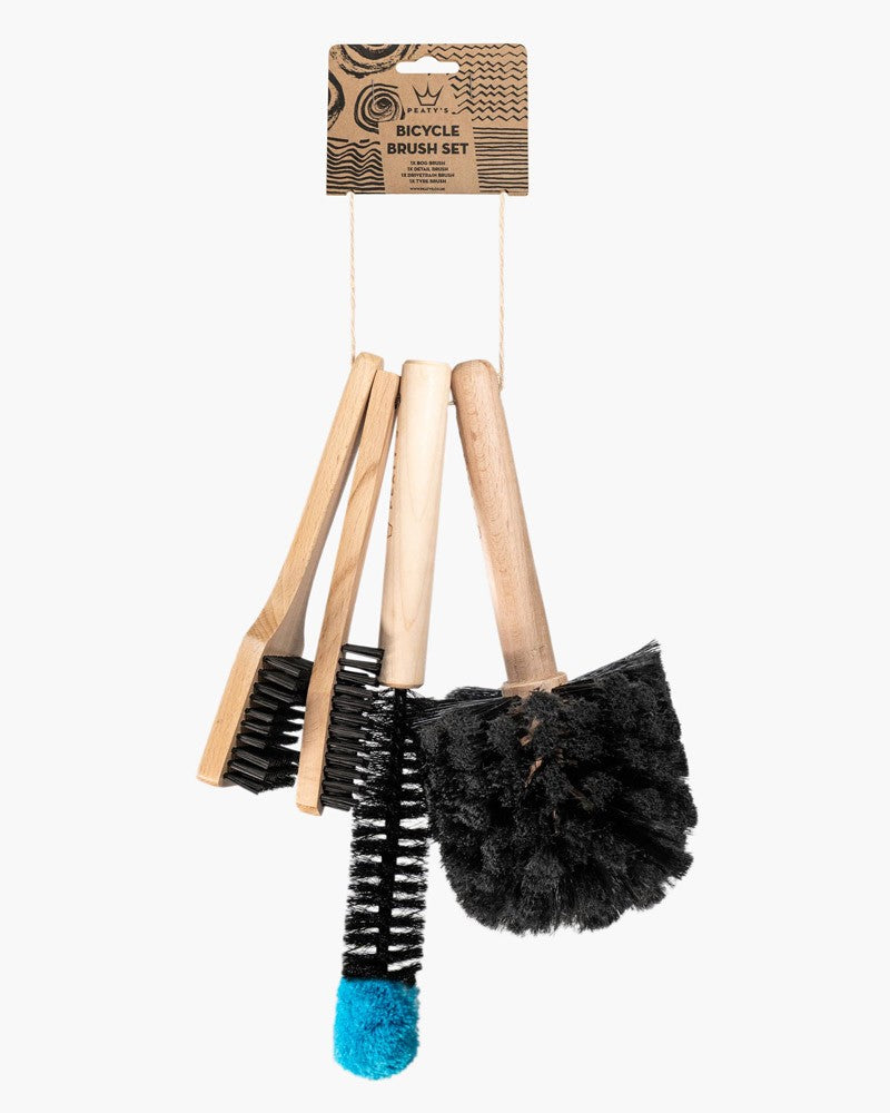 Peatys Waxed Beech Wood - Bicycle Brush Set