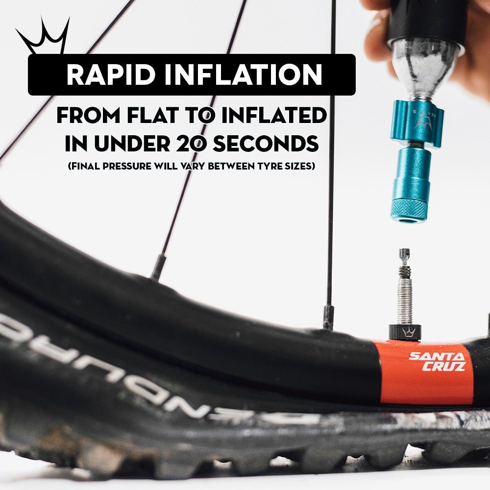 Peatys X Chris King Holeshot Co2 Inflator [cl:black Sz:25g Co2 (mtb)]