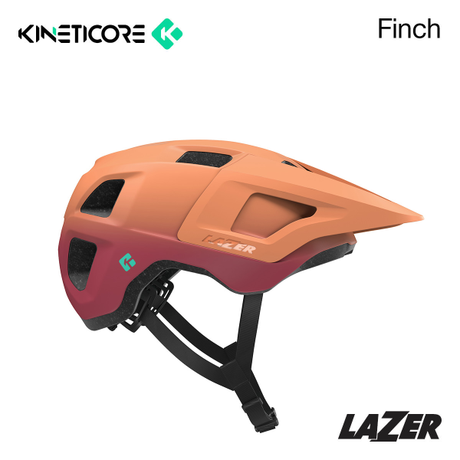 Lazer Helmet - Finch Kineticore - Youth Uni Size (50-56cm) [cl:matte Sedona Red / Orange]