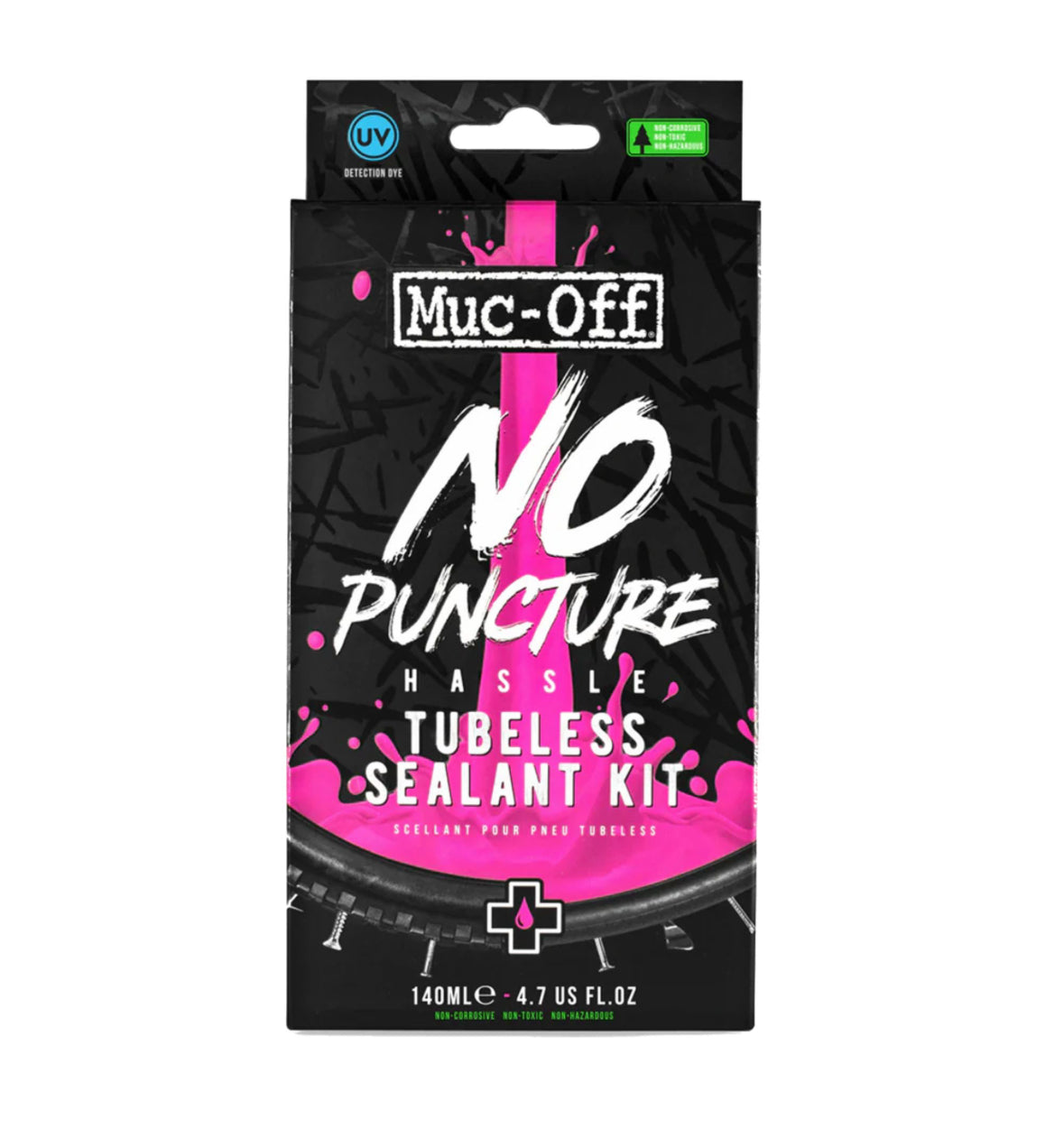 Muc-off Tubeless Sealant - No Puncture Sealant - 140ml Kit (inc Valve Core Remover)