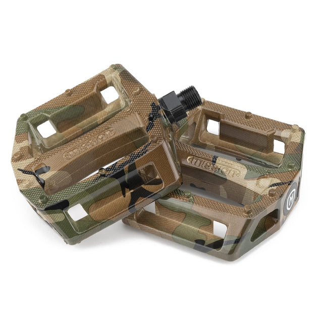 Mission Impulse Pedals Bmx 9/16 - Camo Brown / Green