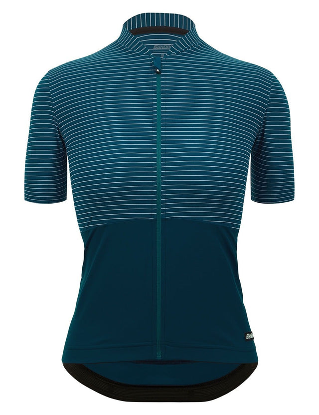 Santini - Colore Riga Womans Short Sleeve Summer Jersey Teal [sz:large]