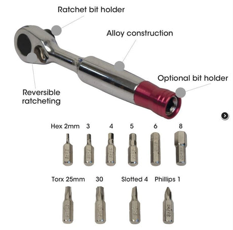 Azur Ratchet 10 Bit Tool Set