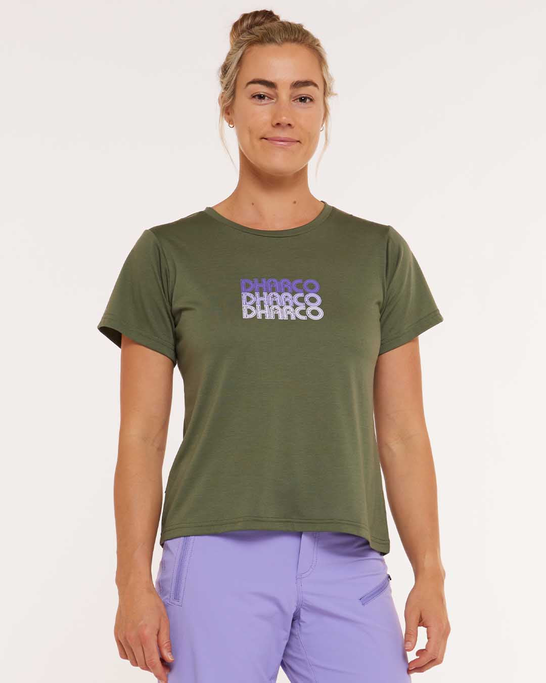 Dharco Womens Short Sleeve Tech Tee | Garigal Green [sz:large]