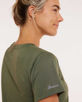 Dharco Womens Short Sleeve Tech Tee | Garigal Green [sz:large]