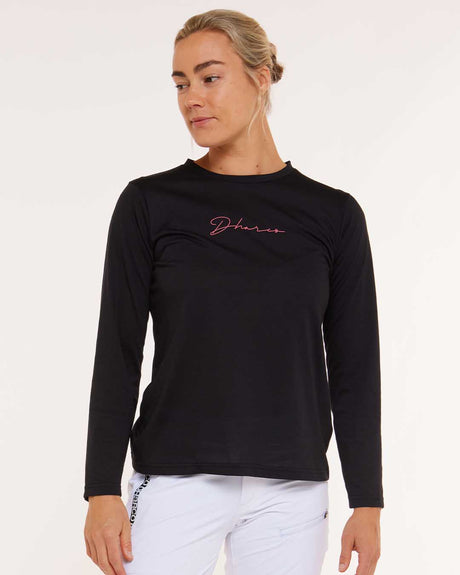 Dharco Womens Long Sleeve Tech Tee | Stealth [sz:large]