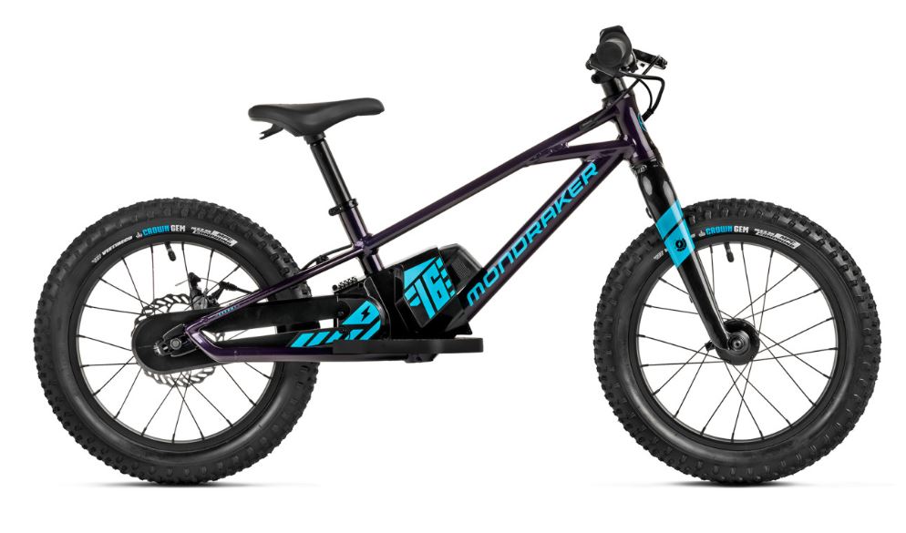 Mondraker 2023 Grommy Electric Balance Bike 16" - (deep Purple/light Blue)